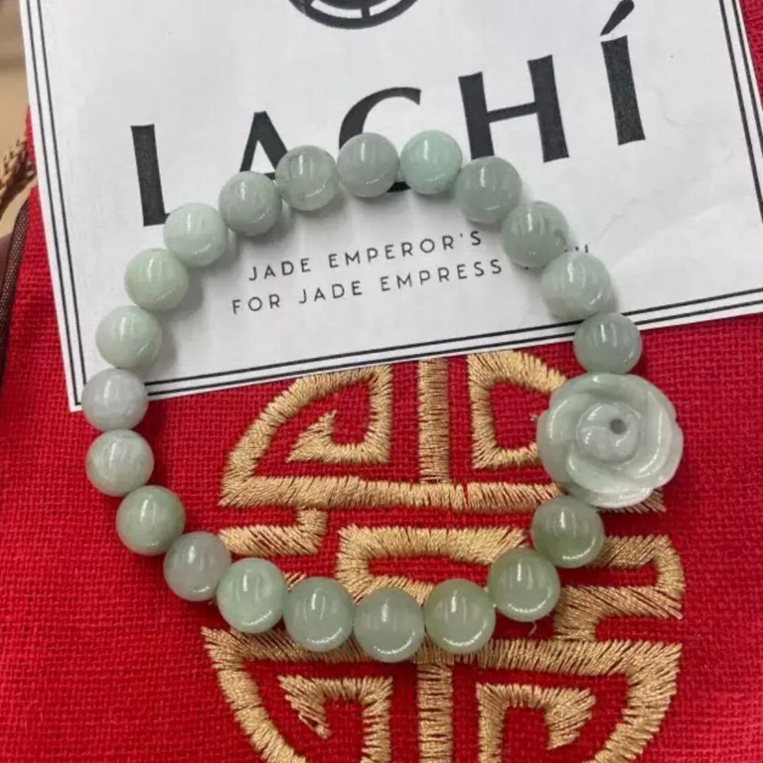 ䷙䷕ The Dao 道 of Blooming Abundance • Phoenix Flowers Jade Safety Buckle Necklace and Bracelet Set