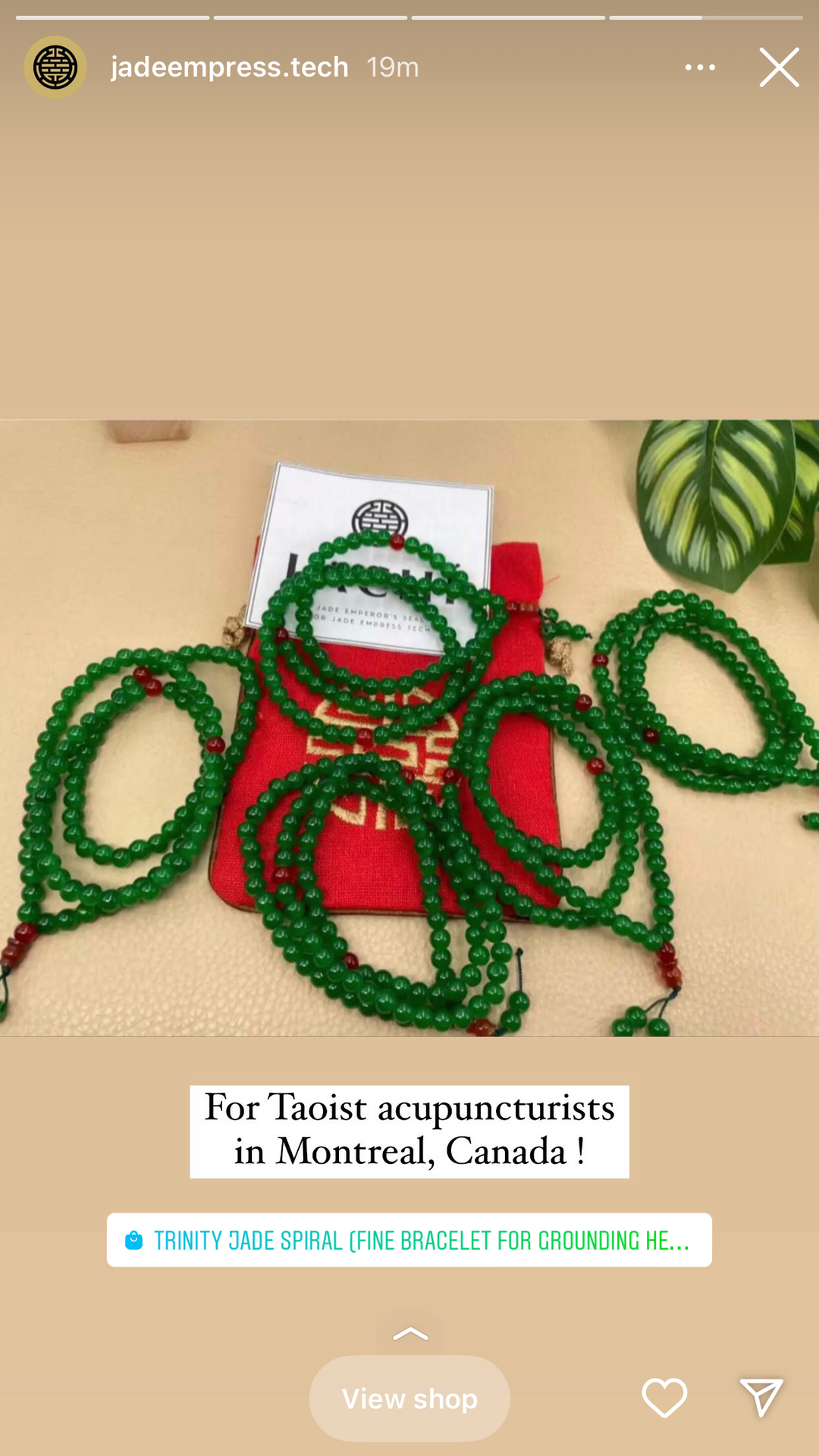 Trinity Jade Spiral (Fine Bracelet for Grounding Heaven & Earth) • 108 Beads