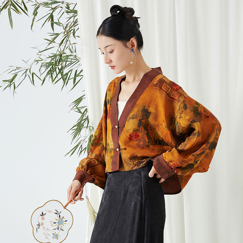 Kimono Dao 道 del Cielo e della Terra Zen • Arte in edizione limitata • Seta di gelso tessuta a mano al 100%