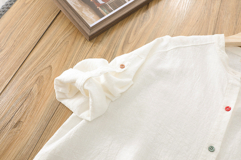 Il Dao 道 di Zen Top e giacca con bottoni • Spessi, rinfrescanti e traspiranti • Colori dei bottoni a 5 elementi