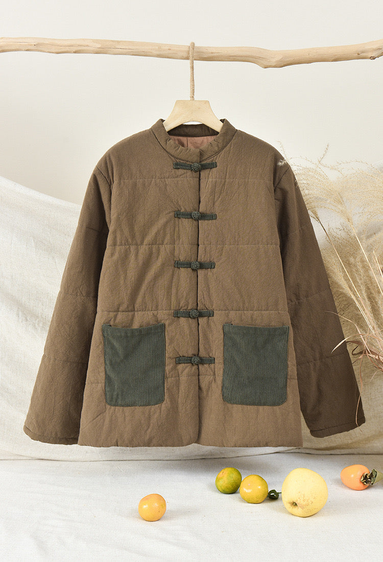 The Đạo 道 of Beautification Corduroy Puffer Jacket • Plant-Based • Triple-Layer Quilting Integration • Thermal Qi Flow • Gender Neutral