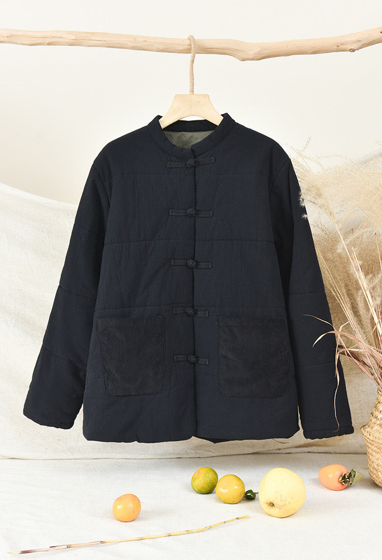 The Đạo 道 of Beautification Corduroy Puffer Jacket • Plant-Based • Triple-Layer Quilting Integration • Thermal Qi Flow • Gender Neutral