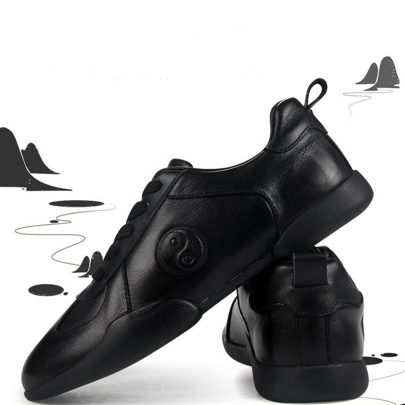 Le Dao 道 des chaussures Zen Abondance • Cuir Zen authentique • Souple et léger • Genre neutre • Qigong, Tai Chi, Kung Fu, Gongfu, Arts martiaux