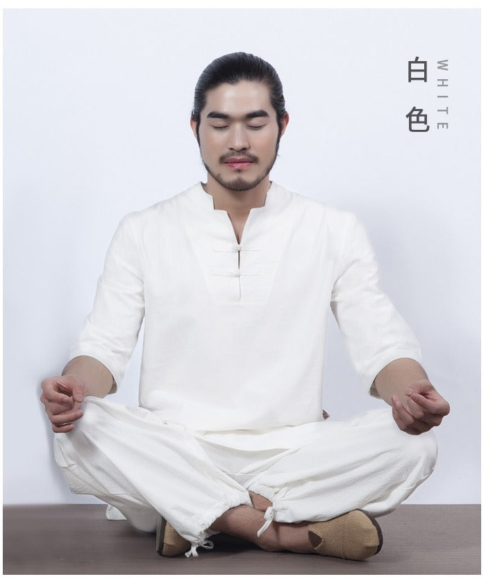 Heaven’s Collar Qigong Outfit, within Yang (High Quality Linen Plant)