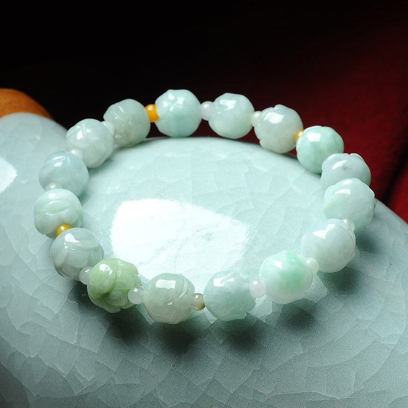 Jade Lotus Garden (Handweave Custom Bracelet)