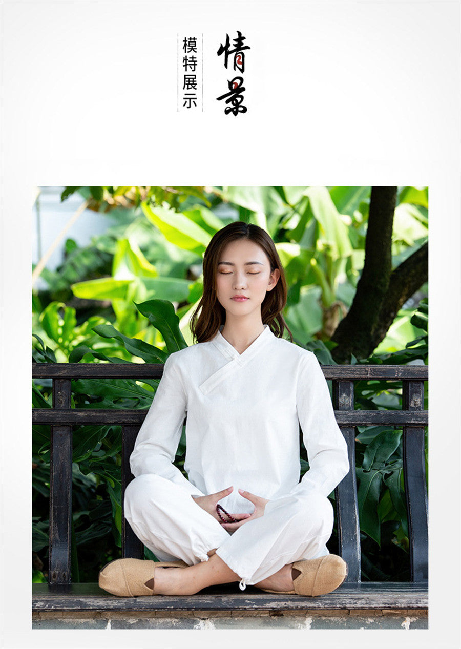 Garden Qigong Outfit, within Yin (High Quality Linen Plant)
