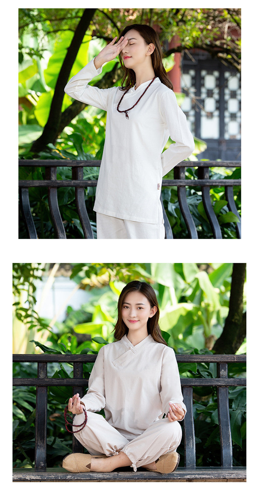 Garden Qigong Outfit, within Yin (High Quality Linen Plant)