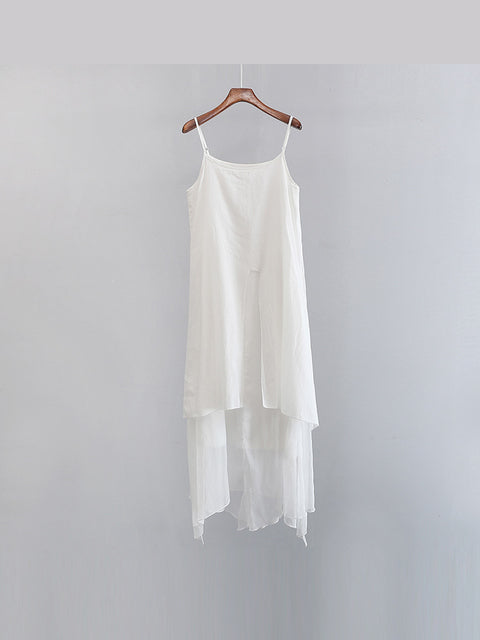 The Dao 道 of Zen Water & Earth Gradient Dress • Flowy Movement • Double-Lining • Linen Cotton