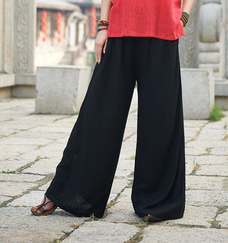 The Đạo 道 of Heaven & Earth • Business Travelling Pants (Yin • Linen Plant) • Suitable for Shorties